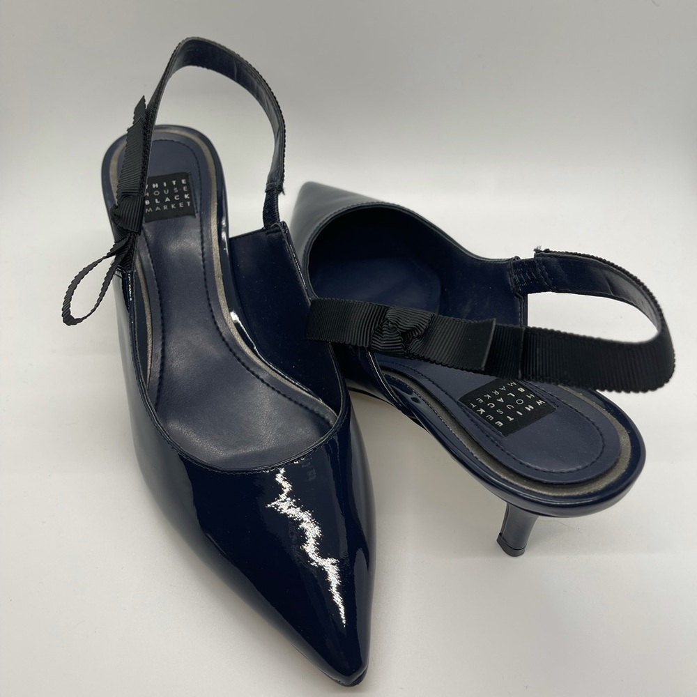 White House Black Market Patent Leather Herls